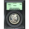 Image 1 : 1903 50C PR64 PCGS. The highly reflective fields have a sea-green tint, while the frosty devices are