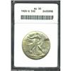 Image 1 : 1920-S 50C AU55 ANACS. The reverse is satiny, lightly toned, and quite pristine for the grade, with.