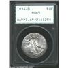 Image 1 : 1934-D 50C MS65 PCGS. Steel-blue and iridescent mauve colors paint the surfaces of this sharply stru