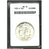 Image 1 : 1935-S 50C MS64 ANACS. Both sides present as untoned, and the surfaces are devoid of all but one or.