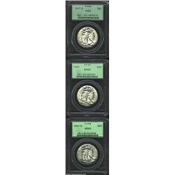 1941-D 50C MS65 PCGS, a lovely Gem, with creamy, untoned surfaces and a few tick marks; 1944 MS65 PC