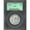 Image 1 : 1943-S 50C MS65 PCGS. Grey-rose surfaces show no objectionable marks save a single, small diagonal s