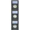 Image 1 : 1945 50C MS65 PCGS; 1945-D MS65 PCGS; and a 1946-D MS65 PCGS. All coins are essentially bold and ful