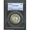 Image 1 : 1946-D 50C MS67 PCGS. Both sides are overall bold in strike with dominant silver-lilac overtones. Bl