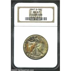 1947-D 50C MS67 NGC. For some reason, the 1947-D has always been a difficult issue to locate in high