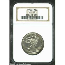 1936 50C PR67 NGC. Many of the 3,901 proofs that were struck this year were cleaned at some time or.