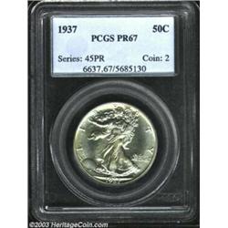 1937 50C PR67 PCGS. Both the obverse and the reverse exhibit a needle sharp strike--as one should ex