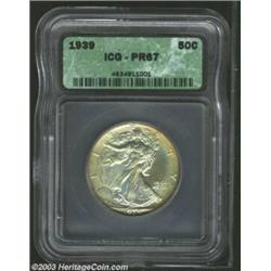 1939 50C PR67 ICG. Sharply impressed with russet-orange peripheries. Lovely pale-green fields are so