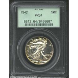 1942 50C PR64 PCGS. Powerfully impressed throughout, both sides present as untoned with the exceptio