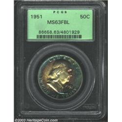 1951 50C MS63 Full Bell Lines PCGS. Perhaps conservatively graded, this example displays rich, vivid