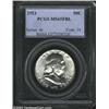 Image 1 : 1953 50C MS65 Full Bell Lines PCGS. Highly lustrous with satiny, brilliant surfaces, which have a gr