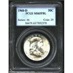 1960-D 50C MS65 Full Bell Lines PCGS. Well-struck, mark-free, and brilliant with just a faint sugges
