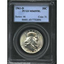 1961-D 50C MS65 Full Bell Lines PCGS. Sharply struck and well preserved, this example is fully brill