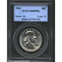 1962 50C MS65 Full Bell Lines PCGS. Essentially brilliant with light haze in the fields, and extensi