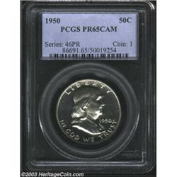 1950 50C PR65 Cameo PCGS. Writing in 2002 (The Complete Guide to Franklin Half Dollars), Rick Tomask