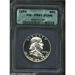 1954 50C PR67 Deep Cameo ICG. The devices are well-frosted and the fields deeply reflective. Virtual