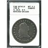 Image 1 : 1795 S$1 Flowing Hair, Three Leaves--Repaired, Whizzed--ANACS. Fine Details, Net Good 4. B-5, BB-27.