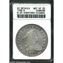 1798 S$1 Large Eagle--Scratched, Cleaned--ANACS. XF Details, Net VF20. B-23, BB-105, R.3. This is Bo