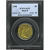 Image 1 : 1798 $5 Large Eagle, Small 8 AU53 PCGS. B. 6-H, Miller-31, R.6. One of three Small 8 die marriages f