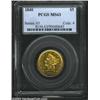 Image 1 : 1840 $5 Narrow Mill MS63 PCGS. A generally bold strike with rich lemon-gold color along with a pleas