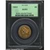 Image 1 : 1853 $5 AU50 PCGS. Well made and still fully detailed, with just the barest trace of rub on the cent