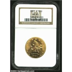 1901-S $10 MS65 NGC. Both sides are radiant in appearance with a rich endowment of swirling mint lus