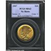 Image 1 : 1907 $10 No Motto MS62 PCGS. Somewhat soft on the obverse, but satiny and highly lustrous, with nice