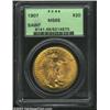 Image 1 : 1907 $20 Arabic Numerals MS65 PCGS. Very well struck for this often ill-defined first year issue and