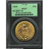 Image 1 : 1908 $20 No Motto MS67 PCGS. Uncommonly smooth with rich, reddish-gold color. Both sides are fully f