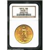 Image 1 : 1909/8 $20 MS61 NGC. Satiny and quite clean for the grade, with appealing pink-gold patina near the.