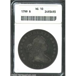 1799 S$1 VG10 ANACS. B-12, BB-160, R.2. The 'No Berries' reverse. The obverse die appears to be perf