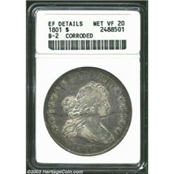 1801 S$1--Corroded--ANACS. XF Details, Net VF20. B-2, BB-233, R.4. Moderately toned with brilliantis