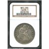 Image 1 : 1842 S$1 AU55 NGC. The rather subdued dove-gray surfaces have olive-green peripheral color, and reta