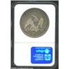 Image 2 : 1842 S$1 AU55 NGC. The rather subdued dove-gray surfaces have olive-green peripheral color, and reta