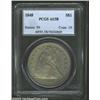 1848 S$1 AU58 PCGS. The clean surfaces are evenly covered in a blanket of thick grey-gold. Fully-det