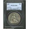 Image 1 : 1861 S$1 AU58 PCGS. Nearly full luster is seen on clean surfaces that are toned gold. Fully struck a