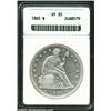 Image 1 : 1865 S$1 VF35 ANACS. Brilliant throughout, probably from having been dipped at one time, the devices
