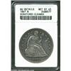 Image 1 : 1867 S$1--Scratched, Cleaned--ANACS. AU Details, Net XF45. The light gray toning seen over each side