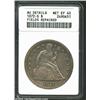 Image 1 : 1872-S S$1--Fields Repaired--ANACS. AU Details, Net XF40. Pale golden-brown and lavender patina. Sub