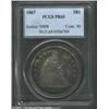Image 1 : 1867 S$1 PR65 PCGS. A magnificently toned Gem specimen that displays speckled violet hues across the