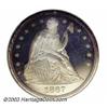 Image 1 : 1867 S$1 PR66 Cameo NGC. According to Bowers (1993), the Philadelphia Mint used four different die c