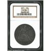 Image 1 : 1872 S$1 PR60 NGC. Fully-struck, the deep grey surfaces are more matte than brilliant in appearance.
