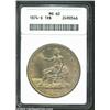Image 1 : 1874-S T$1 MS62 ANACS. A nicely struck example with clean surfaces and satiny luster. Steel-grey sur