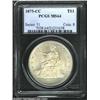 Image 1 : 1875-CC T$1 MS64 PCGS. Type One Reverse. Essentially untoned with frosty, cartwheel luster and only.