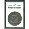 Image 1 : 1878-CC T$1 VF20 ANACS. Medium density gray toning is seen over each side of this low mintage, key i