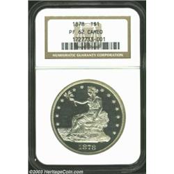 1878 T$1 PR62 Cameo NGC. For the first time since the inception of the series in 1873, the Philadelp