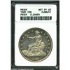 Image 1 : 1880 T$1--Cleaned--ANACS. Proof, Net PR60. The fields show numerous small abrasions and hairlines fr