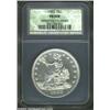 Image 1 : 1882 T$1 Proof, Improperly Cleaned NCS. The obverse has a couple of milky toning spots, while the re
