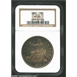 1882 T$1 PR62 NGC. The fields are deep and glassy on this scarce and popular proof-only issue. Both.