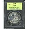 Image 1 : 1883 T$1 PR60 PCGS. Hairlined in the fields, there is some rainbow toning starting to form about the